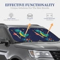 thumbnail image 3 of Kdxio Dinosau Space Explorer Print 2-Piece Sun Shade Front Windshield - Foldable Car Front Window Sunshades For Most Sedans Suv Truck, 3 of 6
