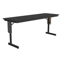 Correll SP 24x72 Contemporary Metal/Wood Folding Seminar Table in Black Granite