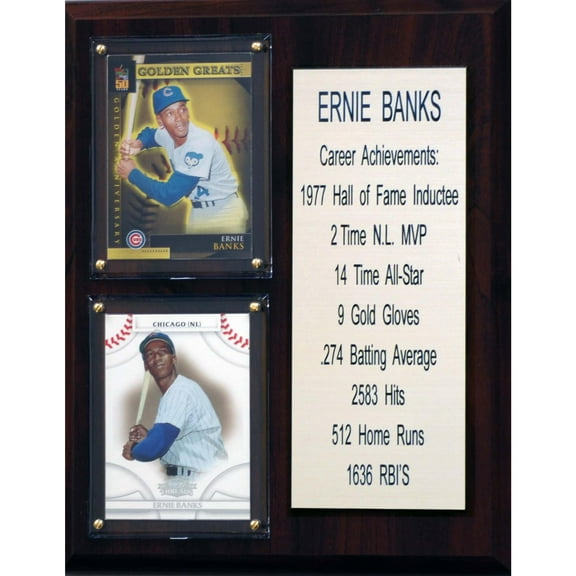 Ernie Banks Cubs 8'' x 10'' Plaque