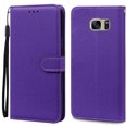 thumbnail image 1 of S7Edge Case For Samsung Galaxy S7 Case Leather Wallet On For Samsung S7 Edge Case Soft Flip Cover For Samsung S7 S 7 Edge Fundas Dark Purple For Samsung S7, 1 of 6