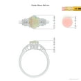 thumbnail image 6 of Angara Natural Opal Ring - Vintage Style Oval Opal Ring with Diamonds for Women | October Birthstone Jewelry | 14K White Gold Opal Ring (Ring Size = 4.5), 6 of 10