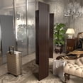 thumbnail image 4 of 6 ft. Tall Bamboo Wave Room Divider Screen - Dark Mocha Finish, Freestanding Panel, 4 of 8