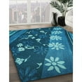 thumbnail image 2 of Ahgly Company Indoor Square Patterned Deep Sky Blue Area Rugs, 6' Square, 2 of 6