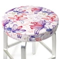 thumbnail image 3 of KLL Lilies Flowers Round Bar Chair Cushion Cover 14 inch ,Bar Stool Protector with Elastic, Soft Washable, 3 of 6