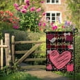 thumbnail image 3 of Happy Valentines Day Garden Flag 12.5x18 Double Sided for Outside Buffalo Plaid Hearts Valentine Yard Flag Burlap Outdoor Holiday Decorations Clearance 23-12, 3 of 6