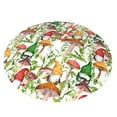 thumbnail image 2 of Kll 30" Christmas Tree Skirt Mushrooms Gnomes Xmas Tree Skirts Mat For New Year Xmas Holiday Party Indoor Outdoor Home Decoration, 2 of 9