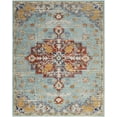 thumbnail image 2 of Nourison Passion Center medallion Aqua Multicolor 6'7" x 9'6" Area Rug (7x10), 2 of 8