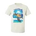 thumbnail image 2 of Swimming Sea Turtle Animal Lover Men's Graphic T-Shirt, White, Large, 2 of 3