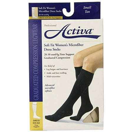 Activa H3061 Soft Fit Graduated Therapy Knee Highs 20-30 mmHg - Size & Color- Black Small