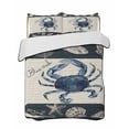 thumbnail image 2 of Coastal Crab Twin Size Down Alternative Comforter, Lightweight Comforter Quilt Bedding Set with Pillow Shams Nautical Ocean Beach Fish Starfish All Seasons Bed Comforter Duvet Insert 68"x86", 2 of 7
