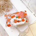 thumbnail image 3 of Bolsas de cosméticos transparentes Lindas bolsas de maquillaje transparentes de frutas de melocotón Organizador de artículos de tocador portátil impermeable Bolsa de cosméticos para mujeres, 3 of 5