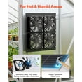thumbnail image 5 of VEVOR Solar Powered Fan, 25W Solar Panel with 4 Fans, Adjustable Solar Panel Angle, 2668 RPM High-Speed, Flexible Installation, Fast Air Exchange for Greenhouse, Grow Tents, Chicken Coops, Shelters, 5 of 9