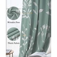 thumbnail image 3 of White Teal Spring Floral Blackout Curtains for Bedroom Living Room Darkening Curtains 63 Inches Long Summer Flowers Botanical Window Curtain 2 Panels Set Window Treatment Grommet Drapes 42"x63", 3 of 9