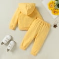 thumbnail image 6 of Younger Tree Toddler Fall Outfits for Girl Boy Long Sleeve Hoodie Top and Long Sweatpants Set Toddler Sweatsuit for 18-24 Months, 6 of 7