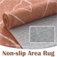 thumbnail image 2 of RUGKING 4x6 Area Rug Living Room Bedroom Washable Rug Carpet Boho Non Slip Brick Red Mat for Dining Room Decor, 2 of 9