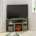 thumbnail image 2 of Pemberly Row Open Storage Corner Fireplace TV French Oak Gray/Black, 2 of 6