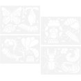 thumbnail image 1 of 4pcs Life Cycle of Insect Stencil Plastic Butterfly Beetle Bug Drawing Stencil Creature Growth Cycle Educational Evolution Toy Growth Stage Learning for Kids Scrapbooking, 1 of 8