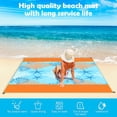 thumbnail image 4 of Beach Blanket 79 x 83inch Sandproof Beach Mat Waterproof Quick Drying Picnic Mat for Travel Camping, 4 of 9