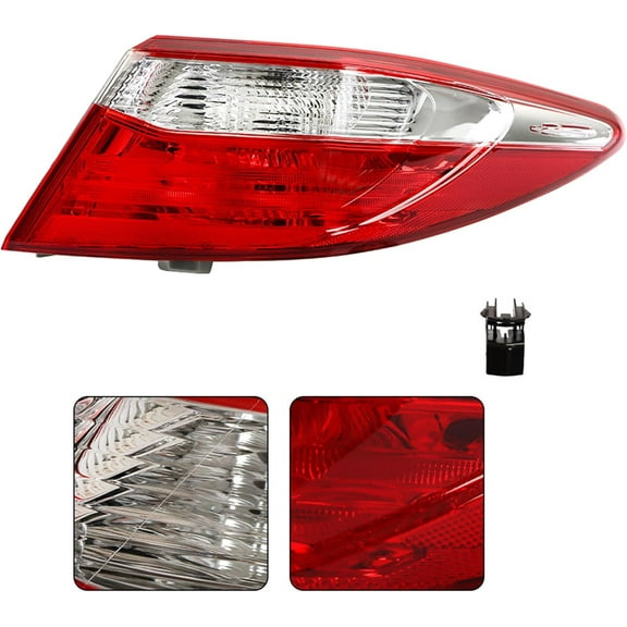 PET-U Passenger Tail Lights Lamp For 2015-2017 Toyota Camry Brake Clear Outer