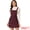 Red, variant on INSPIRE CHIC Women's Plaid Button Decor A-Line Pinafore Overall Dress