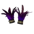 thumbnail image 3 of 2 piezas de muñequeras de plumas de imitación para mujer, muñequeras de plumas para Halloween, Carnaval, baile latino, Showgirl Prom, 3 of 9