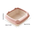 thumbnail image 4 of ICQOVD Semi Enclosed Cat Litter Box with Spray Proof Design Non Stick Easy Clean Pet Toilet for Kittens and Small Cats, 4 of 6