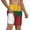 White, variant on Men's Lithuanian Flag Swim Trunks with Compression Liner Bathing Suit Swimwear