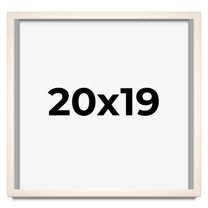 20x19 Frame White Wheat Solid Wood Picture Frame | Moulding Width 0.75 Inches | Interior Depth 0.5