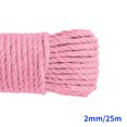 thumbnail image 1 of Langgg Color Hemp Rope Roll Making Tool 100 Cotton rope colorful twine macrame cord string thread Handmade String accessory DIY cord Pink 2mm x 25m 1Set, 1 of 6