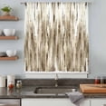 thumbnail image 4 of Brown Beige Vintage Semi Sheer Curtains Drapes for Living Room, Bedroom, French Doors Window 84 Inches Long, Retro Abstract Art Rod Pocket Chiffon Curtain Drapery Voile Draperies Panel, 4 of 8