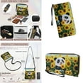 thumbnail image 4 of ZUXONGSY Panda Sunflower Print PU Leather Crossbody Bag Purse and Wallet Set for Women - Large Multi-Pocket, Adjustable Strap, Waterproof Lightweight Travel Shoulder Bag, 4 of 5