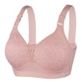 thumbnail image 1 of Bras Strapless Wireless Bra Air-Flow Mesh Push Up Design Plus Size Underwear Full Support Bra Pink 40, 1 of 2