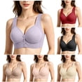 thumbnail image 2 of NIEWTR Ladies Front Closure Wireless Bras Full Coverage Wirefree Comfort Everyday Bras No Underwire Comfortable Plus Size Adjustable Straps Bralettes Brasieres (Light Purple,36), 2 of 9