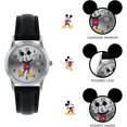 thumbnail image 4 of Disney Women's MK1003 Mickey Mouse Black Leather Strap Watch, 4 of 5