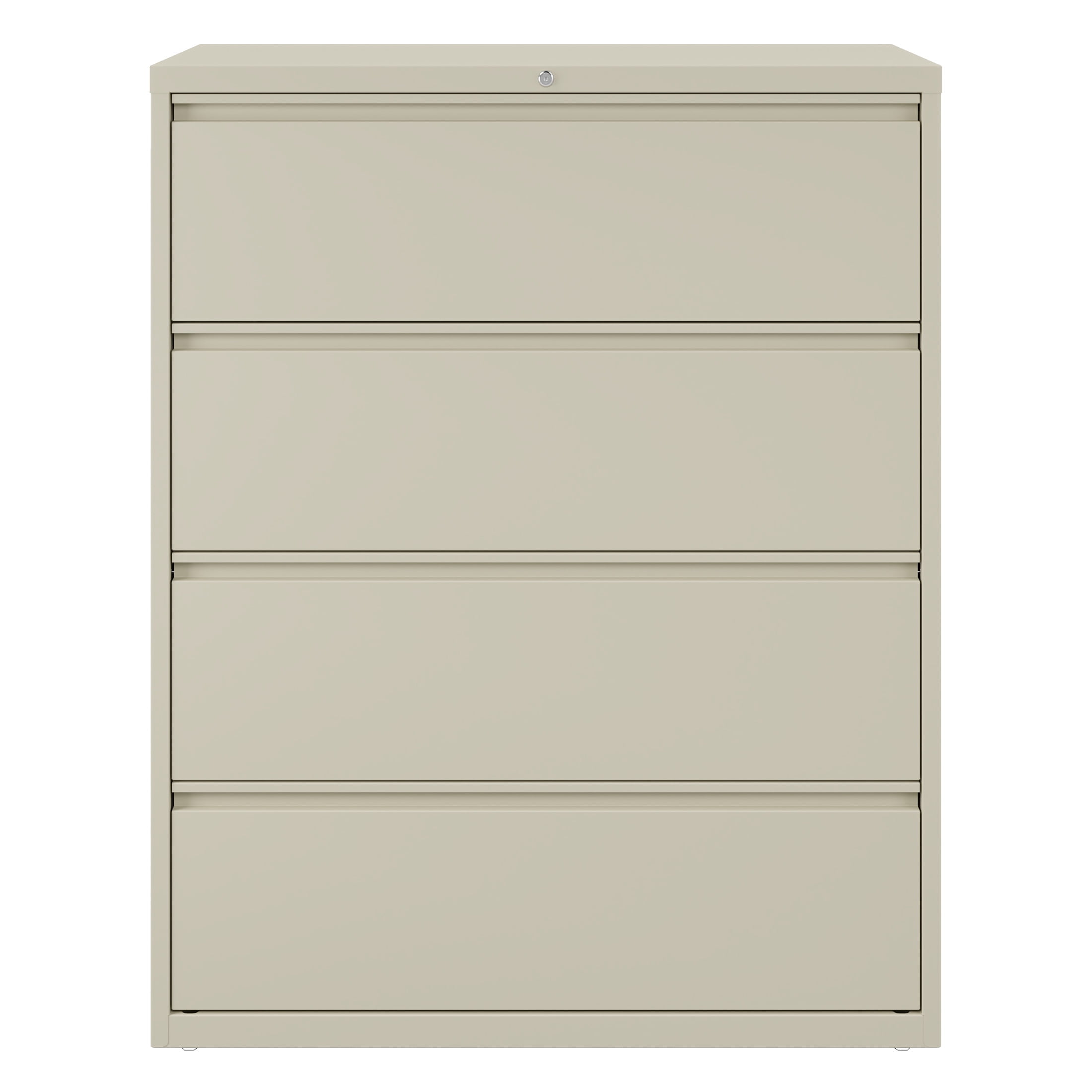 Hirsh 42 inch Wide 4 Drawer Metal Lateral File Cabinet for Home and Office, Holds Letter, Legal and A4 Hanging Folders, Putty