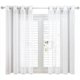 thumbnail image 1 of Cortinas de gasa de poliéster, lino fino para espacios interiores y exteriores (140 x 160 cm, blanco), 1 of 5
