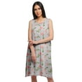 thumbnail image 1 of Moomaya Robe de Nuit Sans Manches Imprimée en Coton pour Femmes, 1 of 6