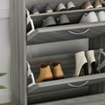 thumbnail image 4 of WIAWG Modern 3-Tier Shoe Storage Cabinet,24-Pair Capacity,Gray, 4 of 8