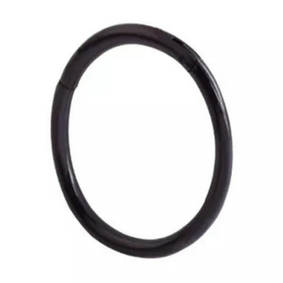 GKNET Ear Lip Nose Rings Seamless Hinged Segment Sleeper Clicker Hoop Septum Piercing#-black-1.0x12mm