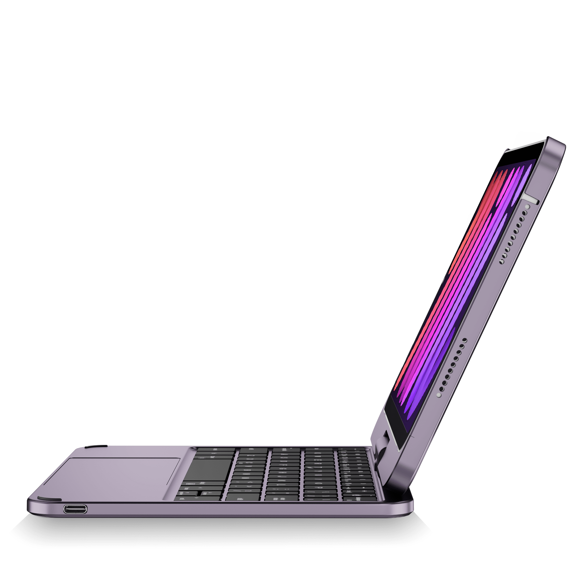 Pekarejue Wireless Keyboard Case with Trackpad + Stylus Pen Compatible with Apple iPad Mini 7th (A17 Pro) & iPad Mini 6th Generation, Purple
