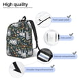 thumbnail image 5 of Balery Cute Sloth Vintage Canvas Backpack for Men and Women - Large Capacity, Durable Travel Laptop Bag for School, Work, Hiking, and Outdoor Activities, 5 of 7