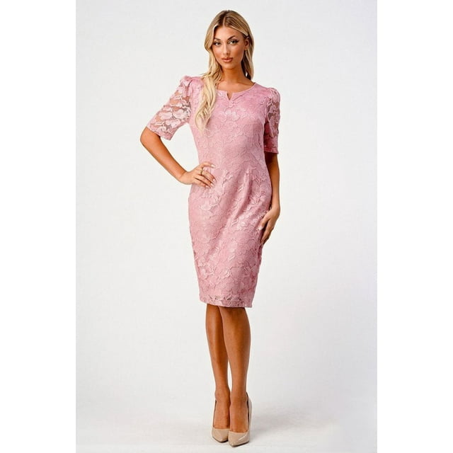 Robe Cocktail en Dentelle Grande Taille