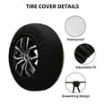 thumbnail image 4 of Easygdp Tortilla Automobile Tire Dust Cover, 14-17in Spare Tire Cover Universal Fit for Trailer, Car, Truck, SUV, Jeep - 14 inch, 4 of 9