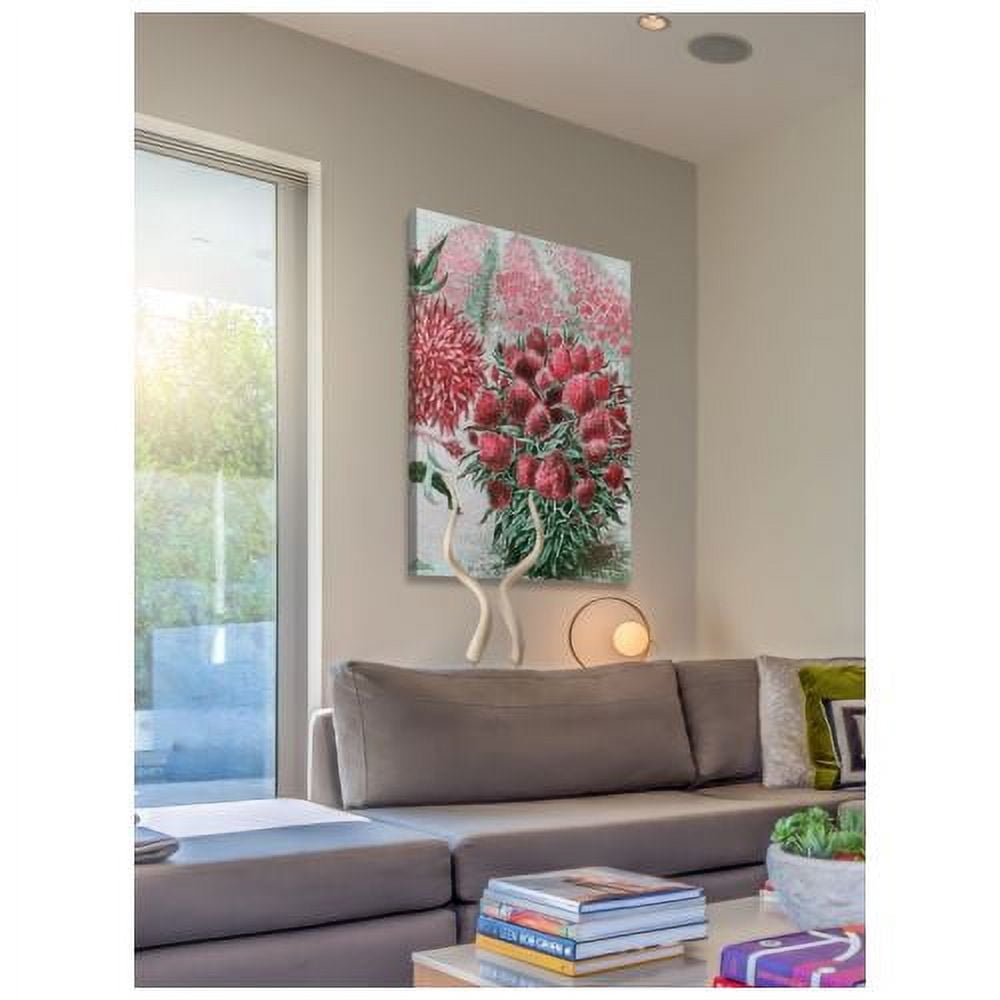 "Wool Flowers 2" Painting Print on Wrapped Canvas