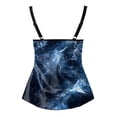 thumbnail image 4 of zaveiop Swim Suits for Women 2025 Women's High Neck Tankini Tops Only Tummy Control Swimsuit Top Ruched Swim Top without Bottoms (Dark Blue, XL), 4 of 5