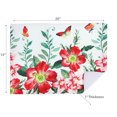 thumbnail image 2 of IH Casa Decor Microfibre Drying Mat Fiery Red Floral - Set of 2, 2 of 3