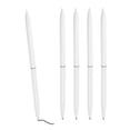 thumbnail image 1 of Uxcell Slim Metal Ballpoint Pen, 5Pcs Black Ink 1mm Medium Point Pen Metallic Retractable Lightweight Smooth Writing Pens for Business Office Wedding Guest Book, White, 1 of 7