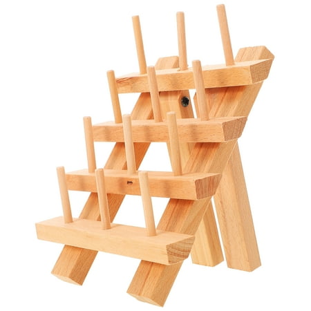 Sewing Machine Storage Rack Sewing Thread Wood Spool Storage Rack Thread Rack Foam Bears for Spool Rack