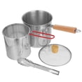 thumbnail image 2 of Shisuyan Deep Fryer With Basket: 3l Stainless Steel Deep Fryer Pot With Basket - Single Handle Frying Pot For Frying Boiling And Stewing, 2 of 6