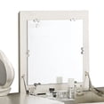 thumbnail image 4 of Poundex Furniture Wood Vanity Set with Stool and Mirror in Silver, 4 of 4